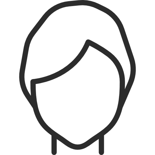 Woman icon image with bald head